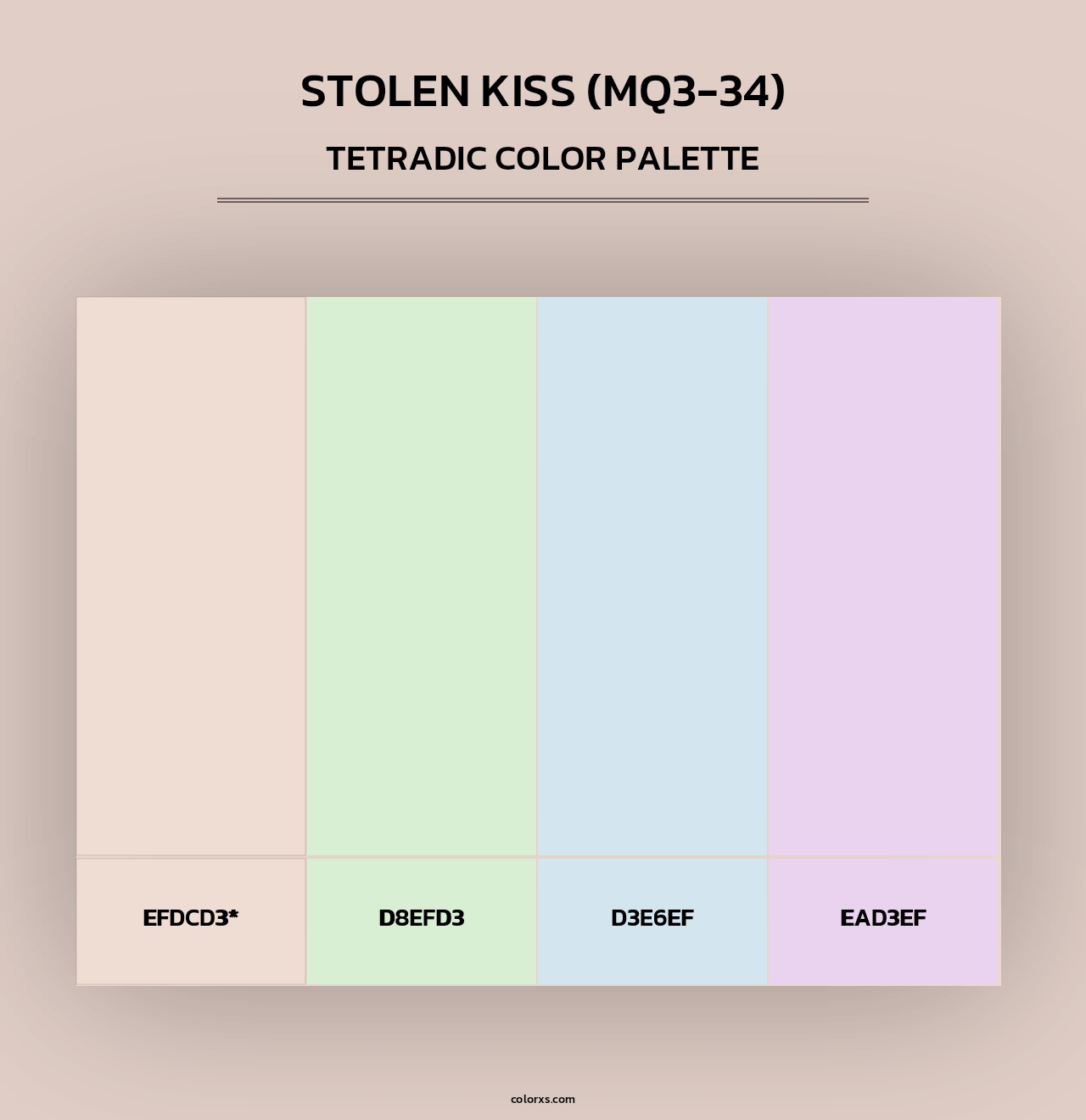 Stolen Kiss (MQ3-34) - Tetradic Color Palette