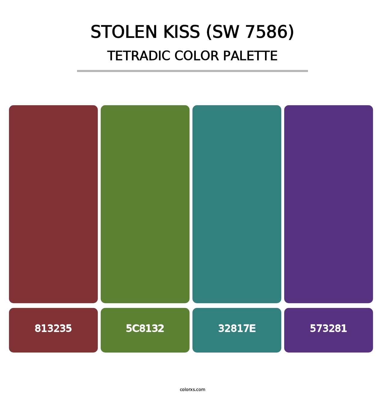 Stolen Kiss (SW 7586) - Tetradic Color Palette