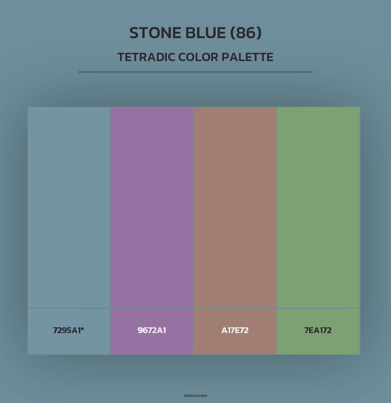 Stone Blue (86) - Tetradic Color Palette