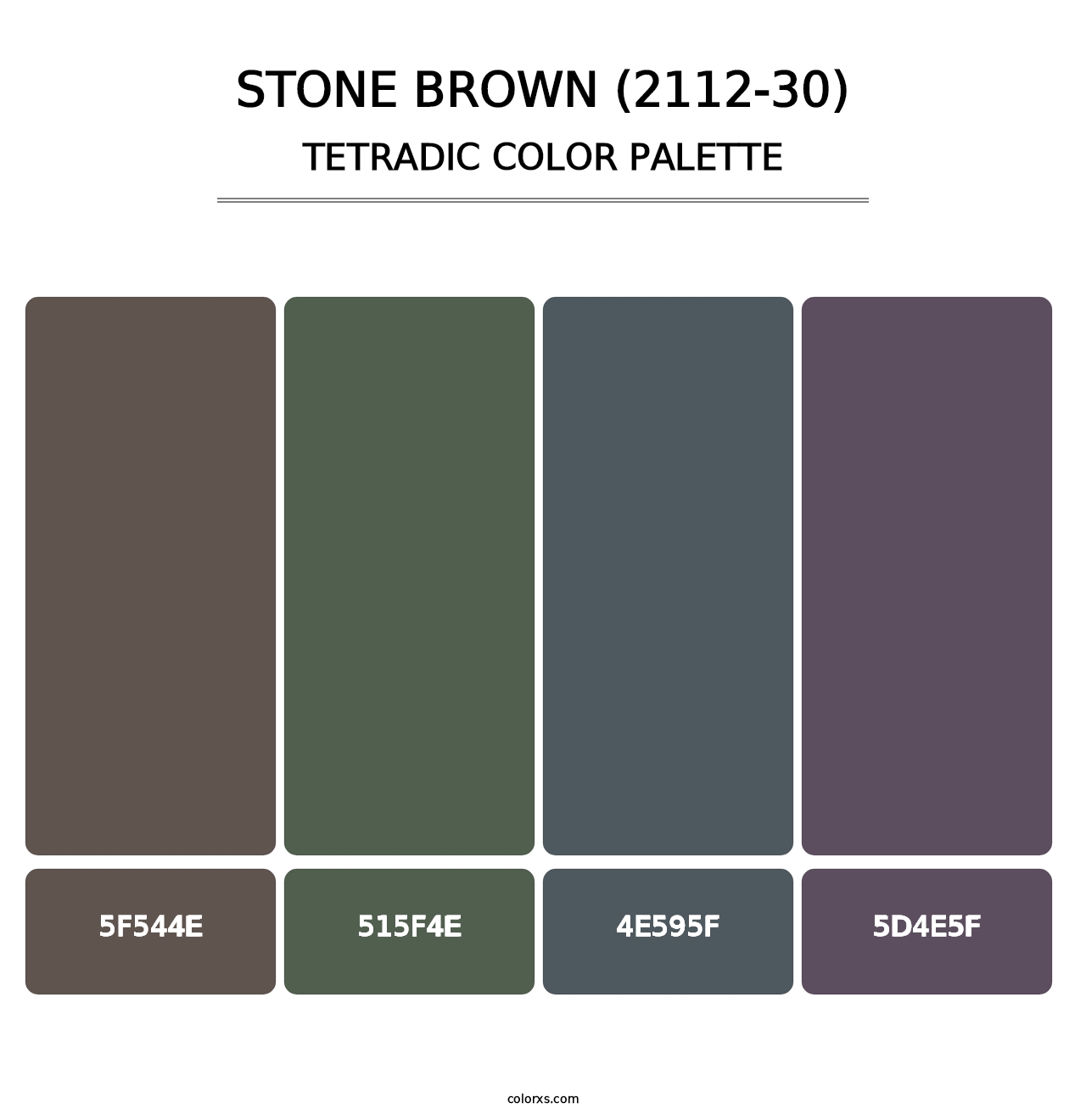 Stone Brown (2112-30) - Tetradic Color Palette