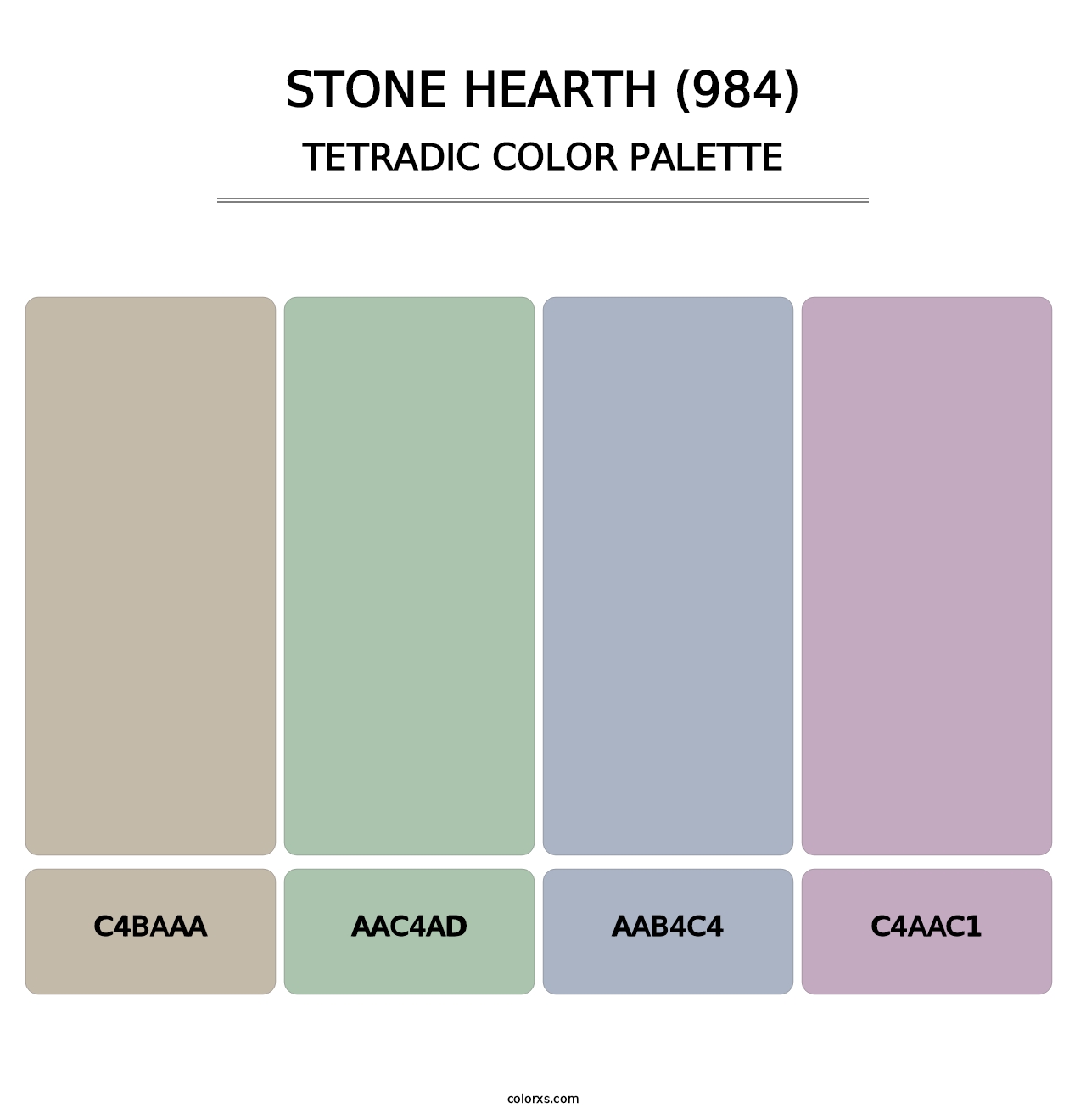 Stone Hearth (984) - Tetradic Color Palette