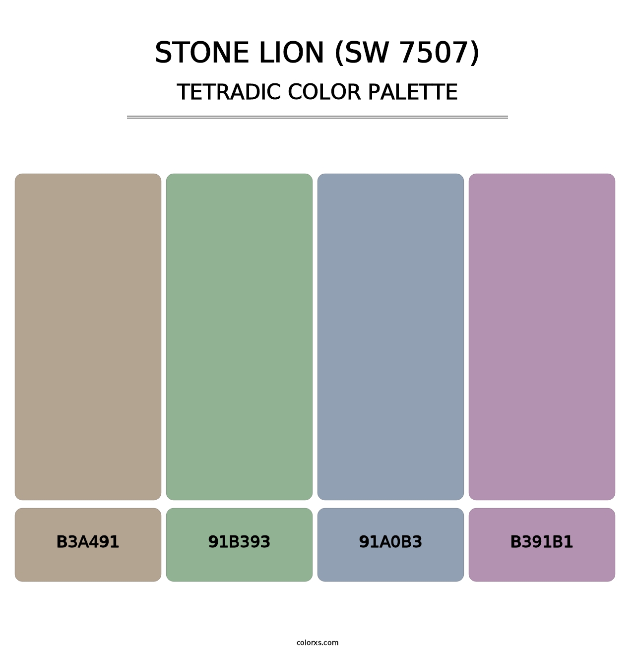 Stone Lion (SW 7507) - Tetradic Color Palette