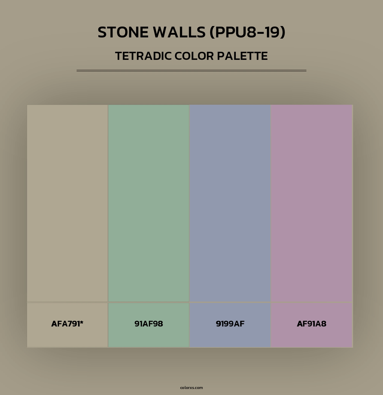 Stone Walls (PPU8-19) - Tetradic Color Palette