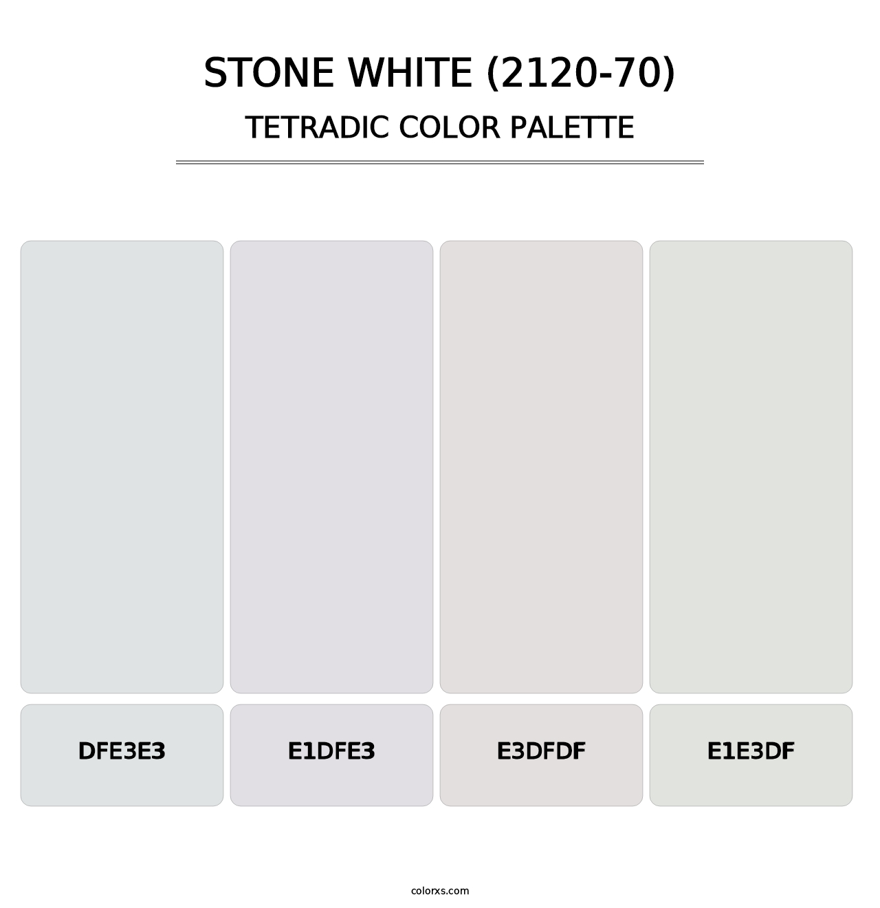 Stone White (2120-70) - Tetradic Color Palette