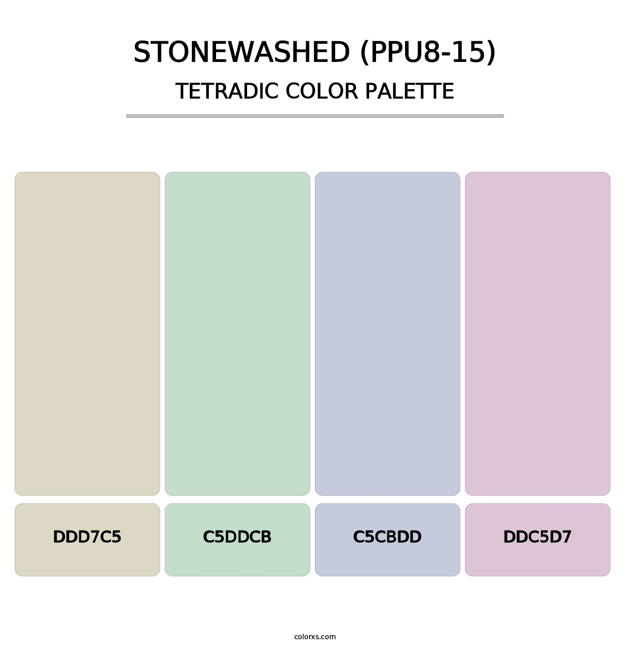 Stonewashed (PPU8-15) - Tetradic Color Palette