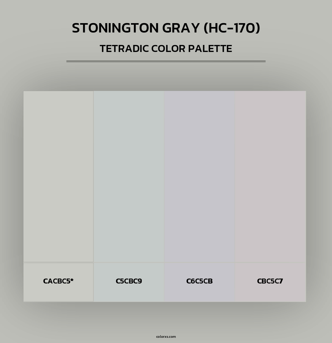 Stonington Gray (HC-170) - Tetradic Color Palette