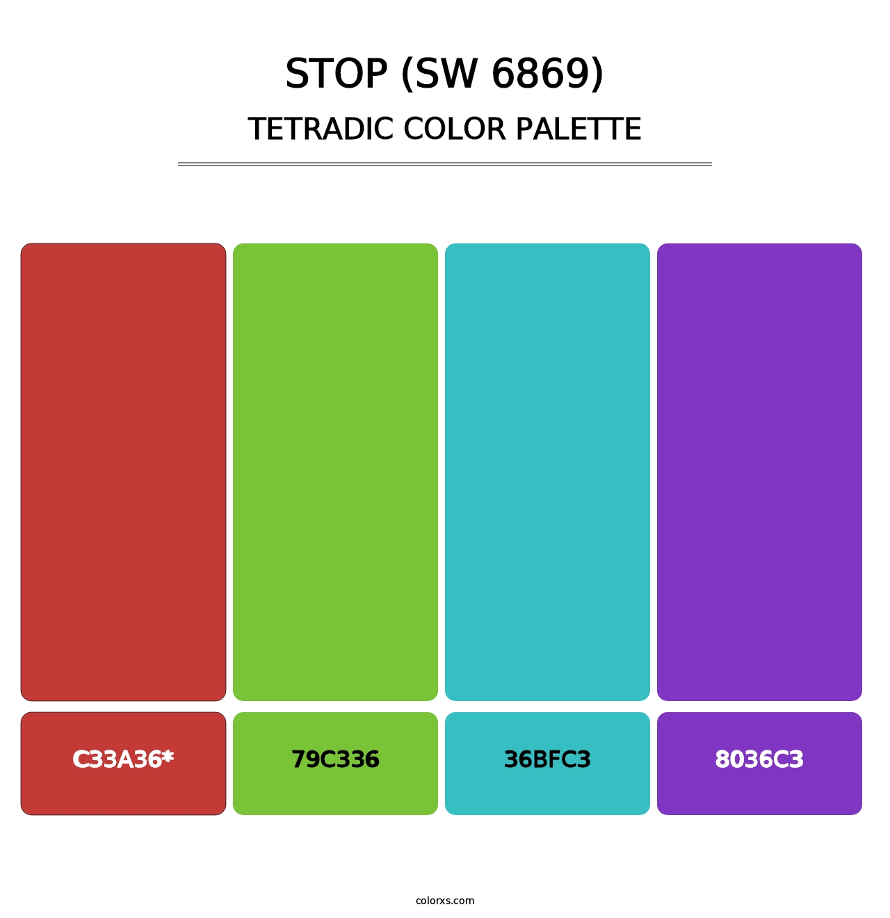Stop (SW 6869) - Tetradic Color Palette