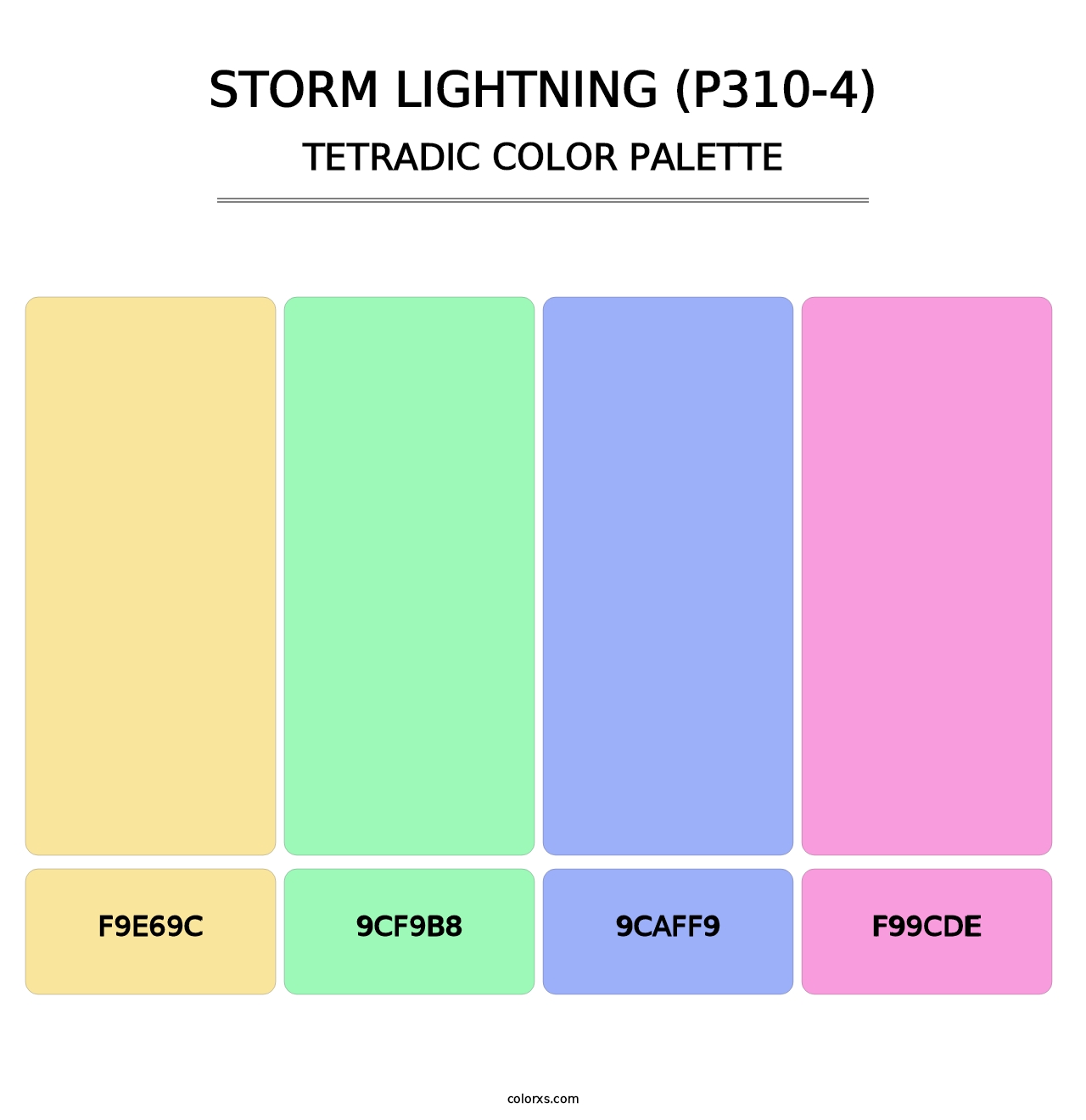 Storm Lightning (P310-4) - Tetradic Color Palette
