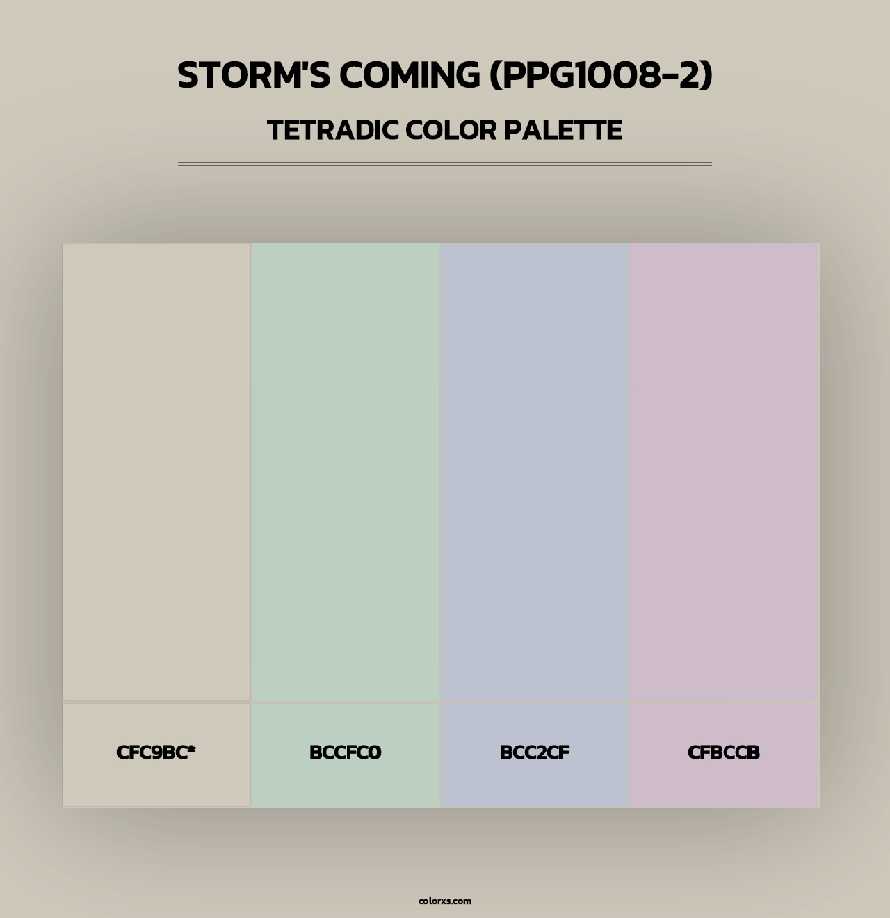 Storm's Coming (PPG1008-2) - Tetradic Color Palette