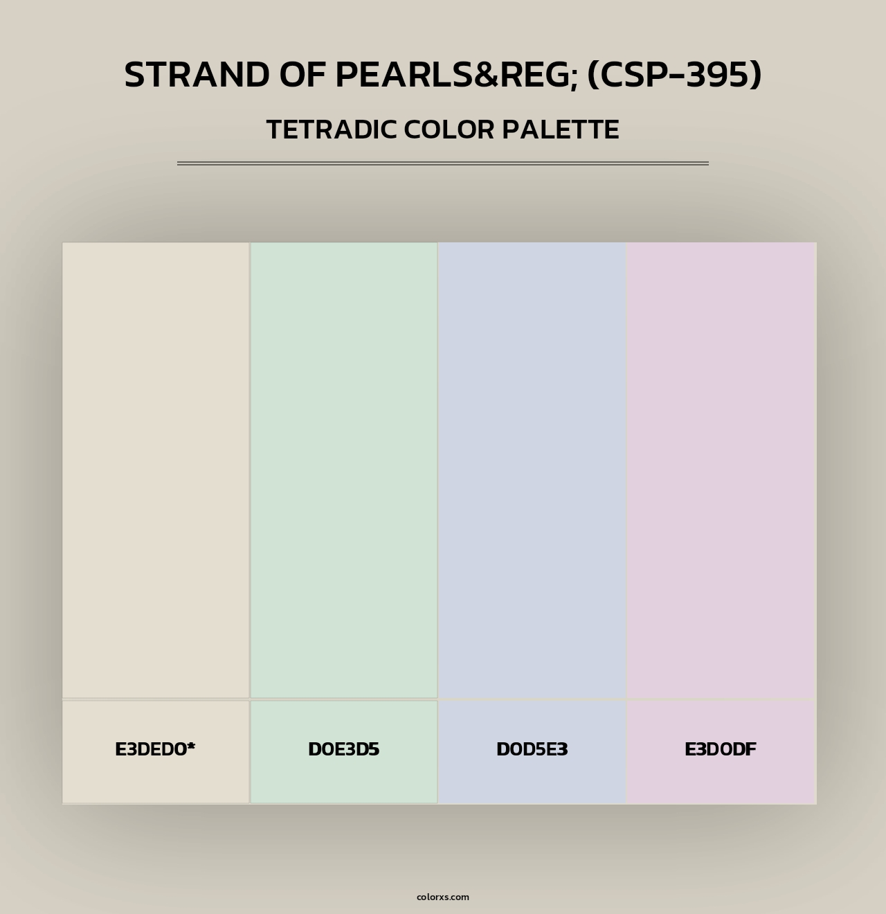 Strand of Pearls&reg; (CSP-395) - Tetradic Color Palette