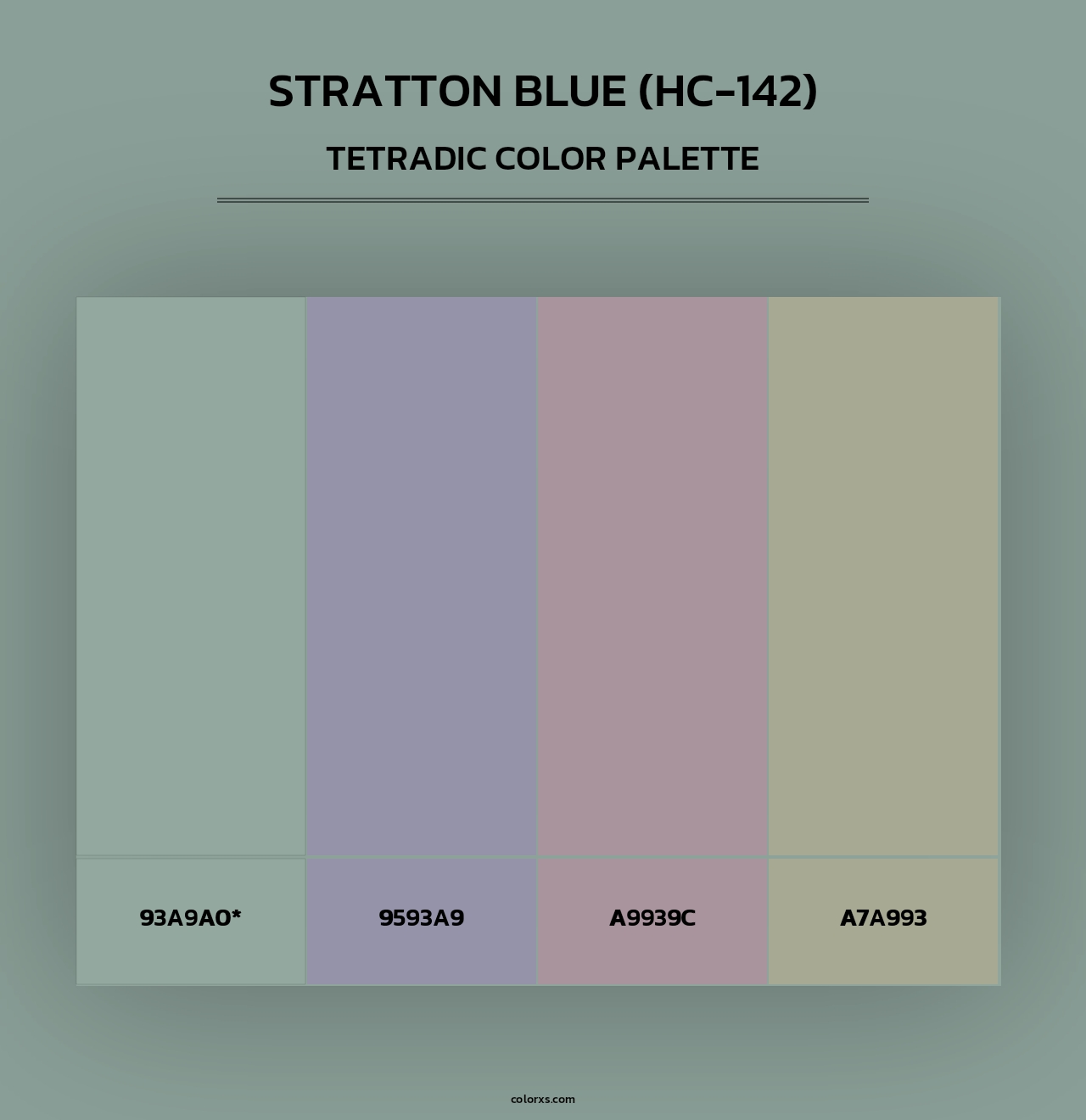Stratton Blue (HC-142) - Tetradic Color Palette