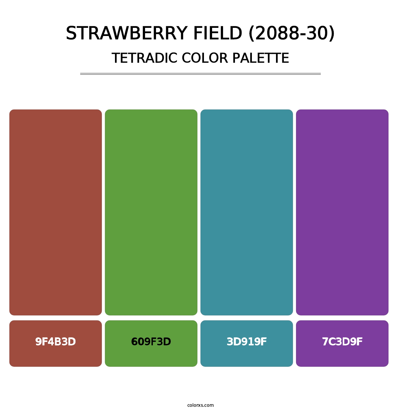 Strawberry Field (2088-30) - Tetradic Color Palette