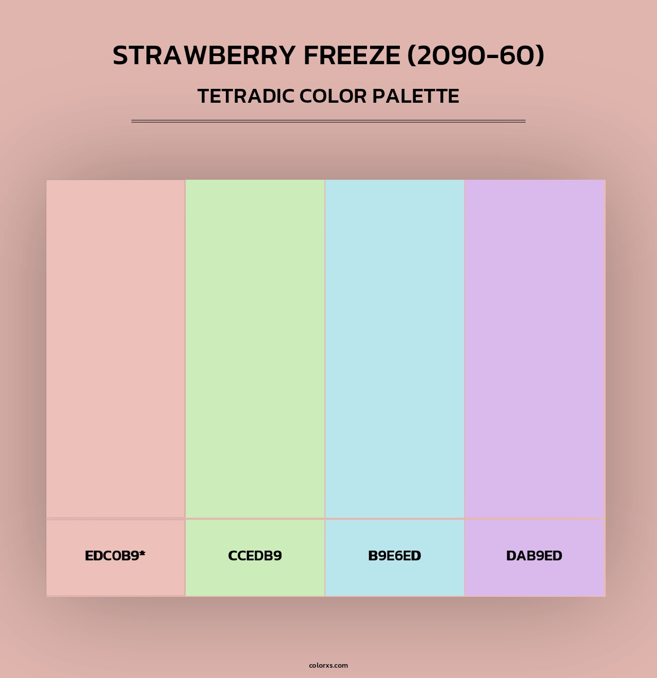 Strawberry Freeze (2090-60) - Tetradic Color Palette