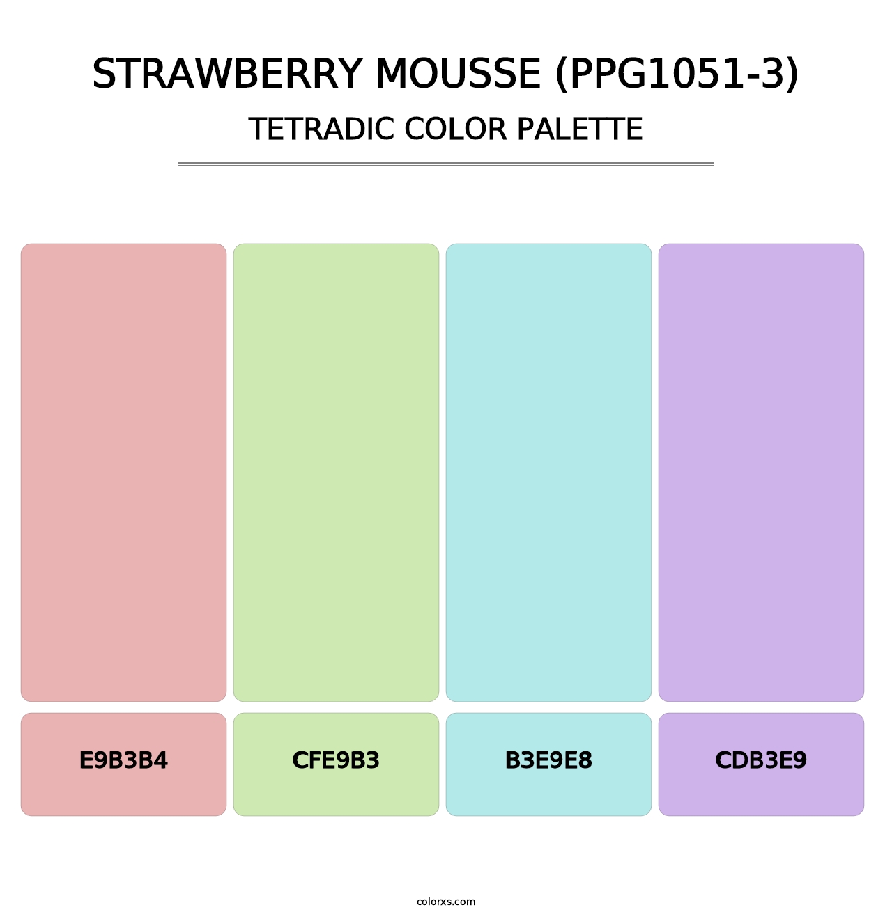 Strawberry Mousse (PPG1051-3) - Tetradic Color Palette