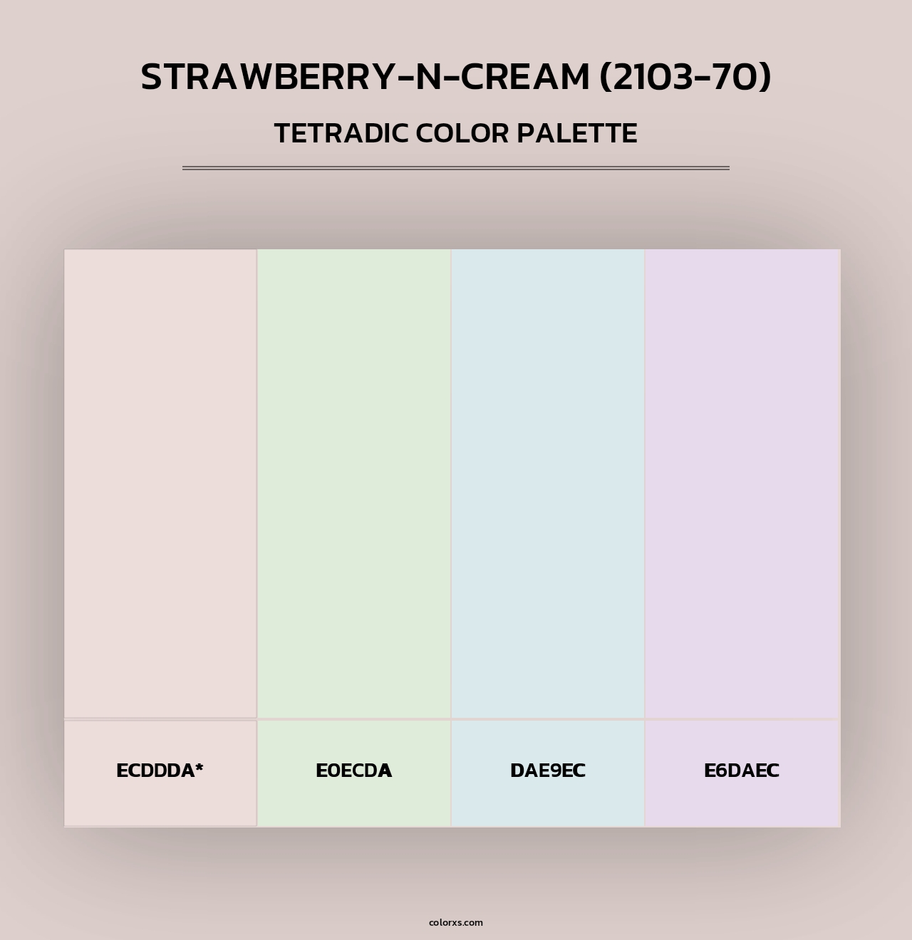 Strawberry-n-Cream (2103-70) - Tetradic Color Palette