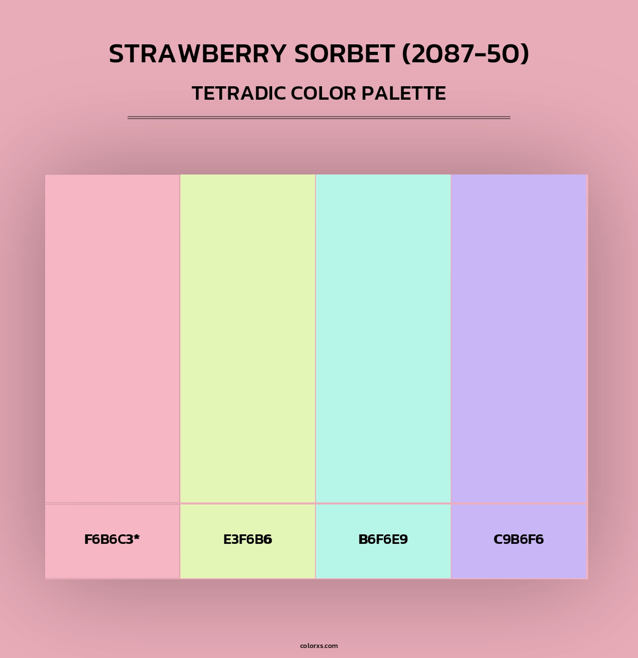 Strawberry Sorbet (2087-50) - Tetradic Color Palette