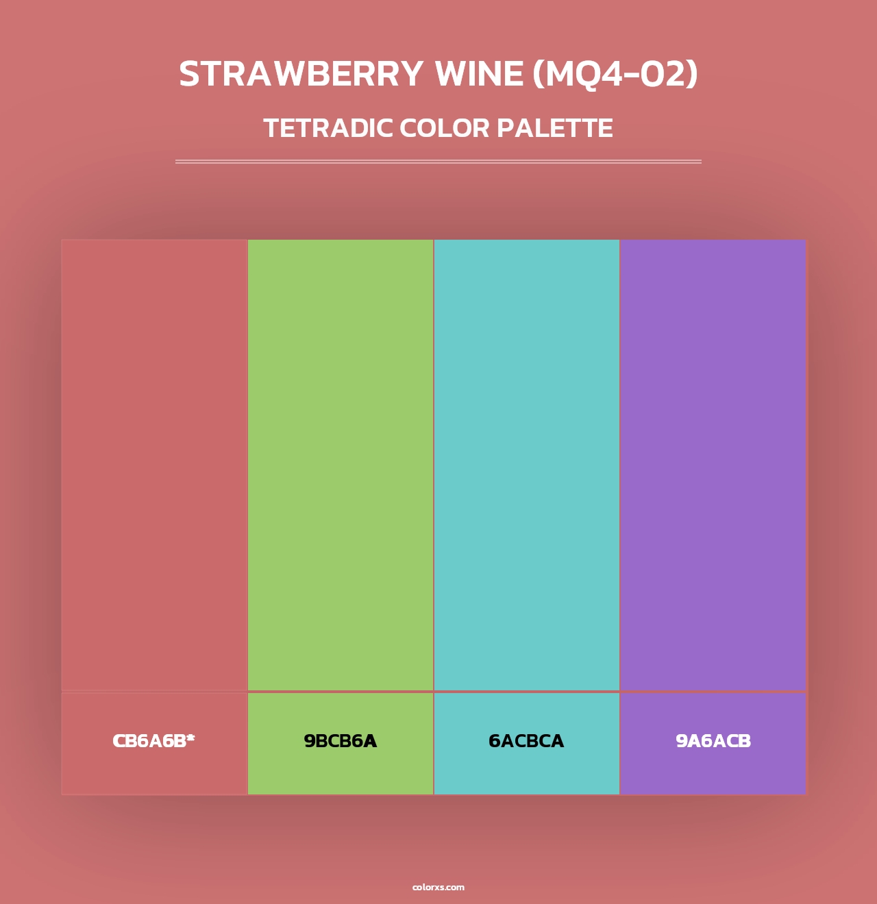 Strawberry Wine (MQ4-02) - Tetradic Color Palette