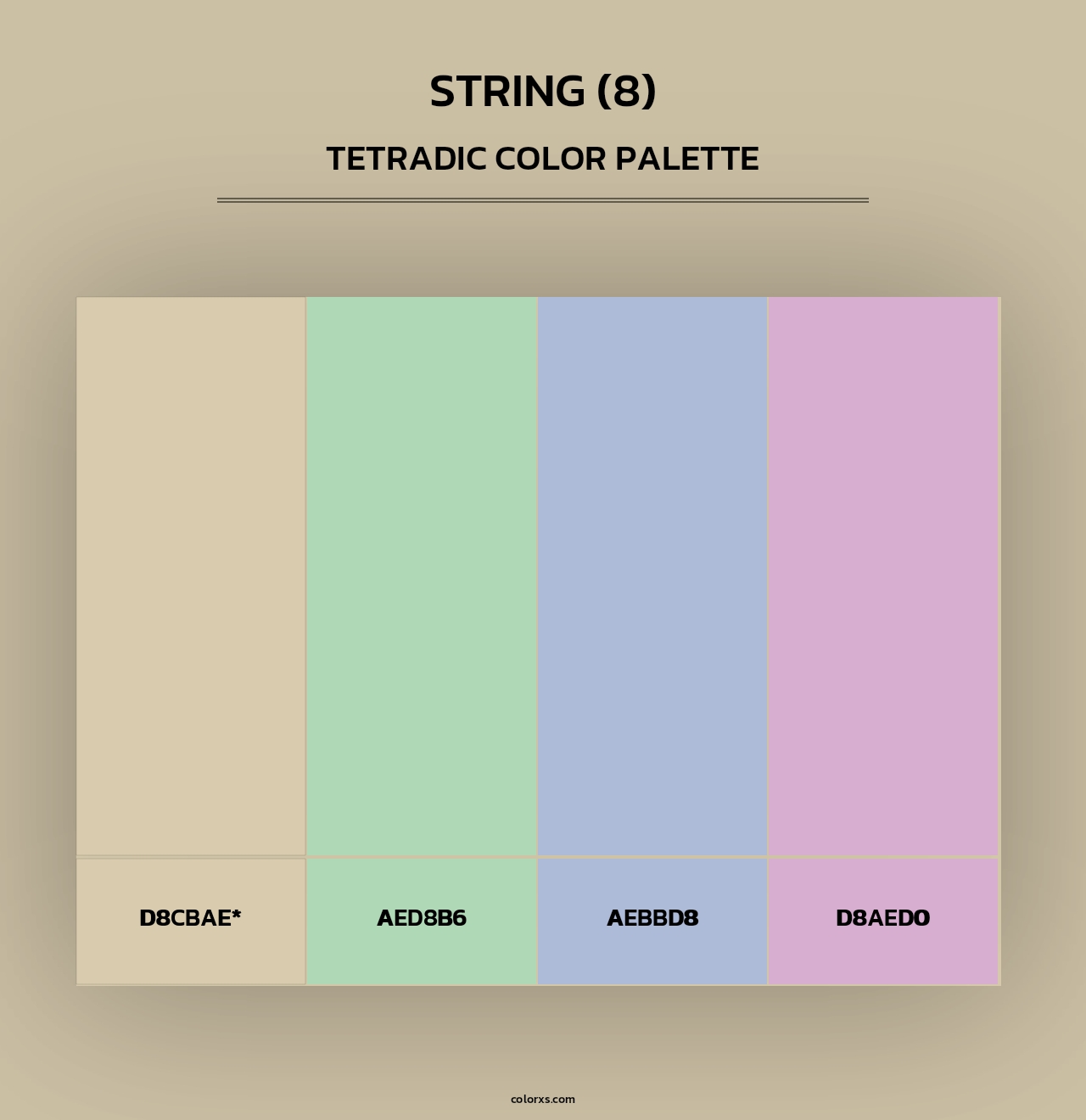 String (8) - Tetradic Color Palette