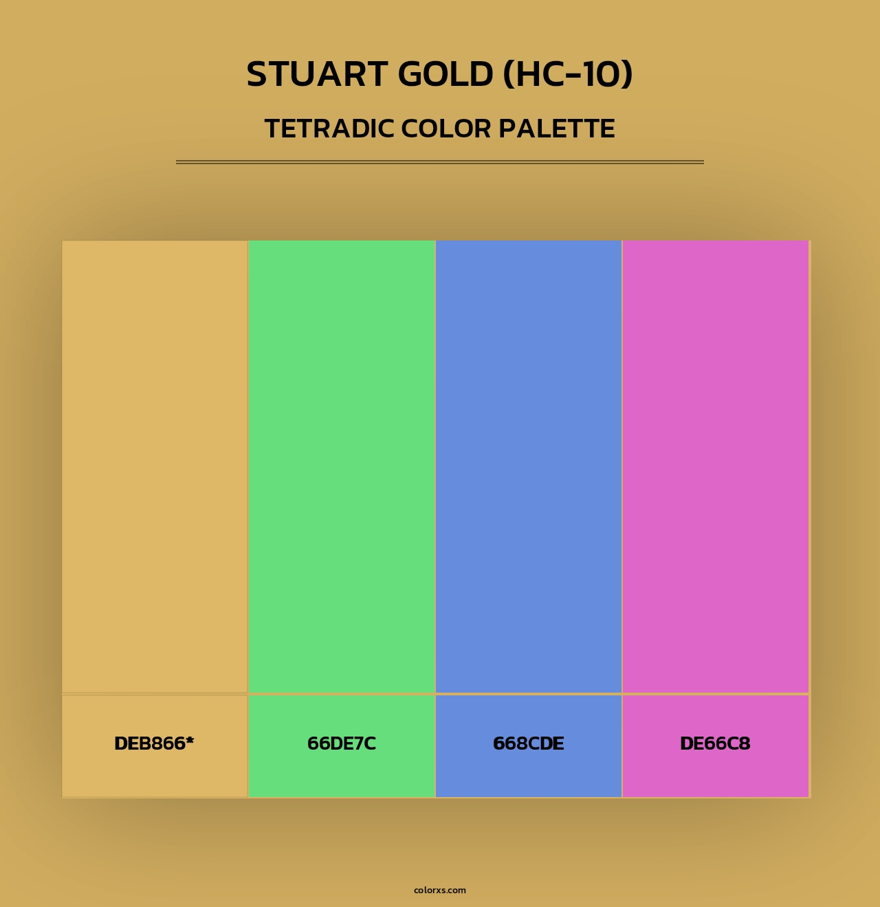 Stuart Gold (HC-10) - Tetradic Color Palette