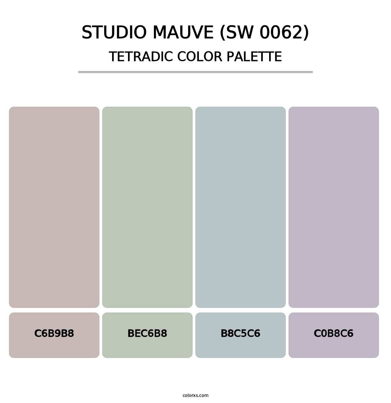 Studio Mauve (SW 0062) - Tetradic Color Palette
