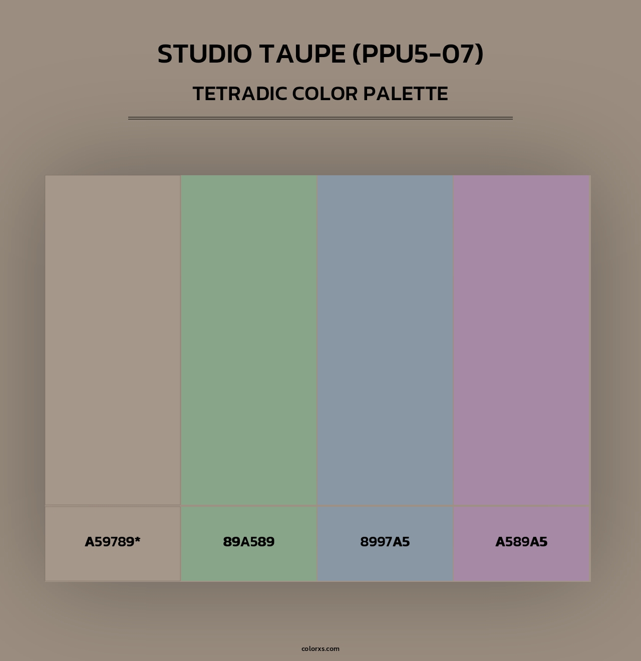 Studio Taupe (PPU5-07) - Tetradic Color Palette