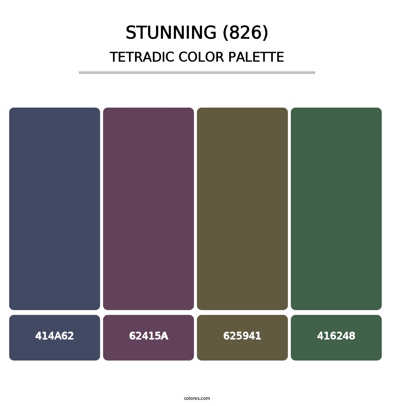 Stunning (826) - Tetradic Color Palette