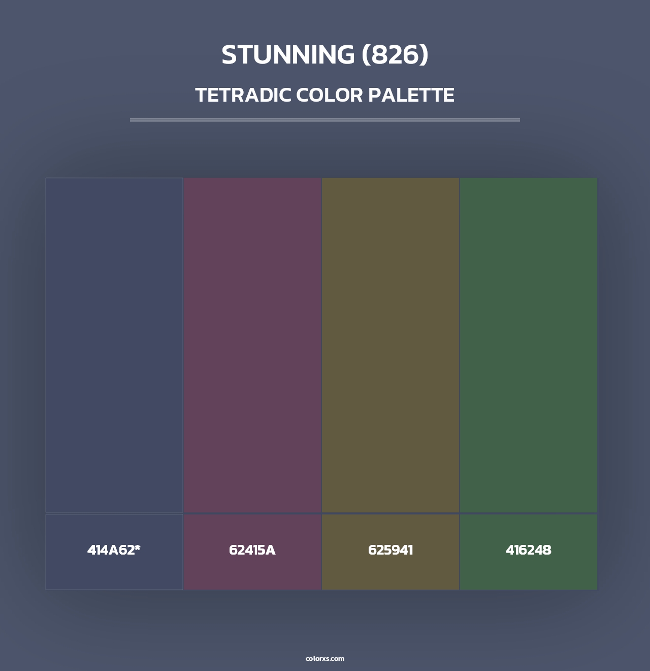 Stunning (826) - Tetradic Color Palette