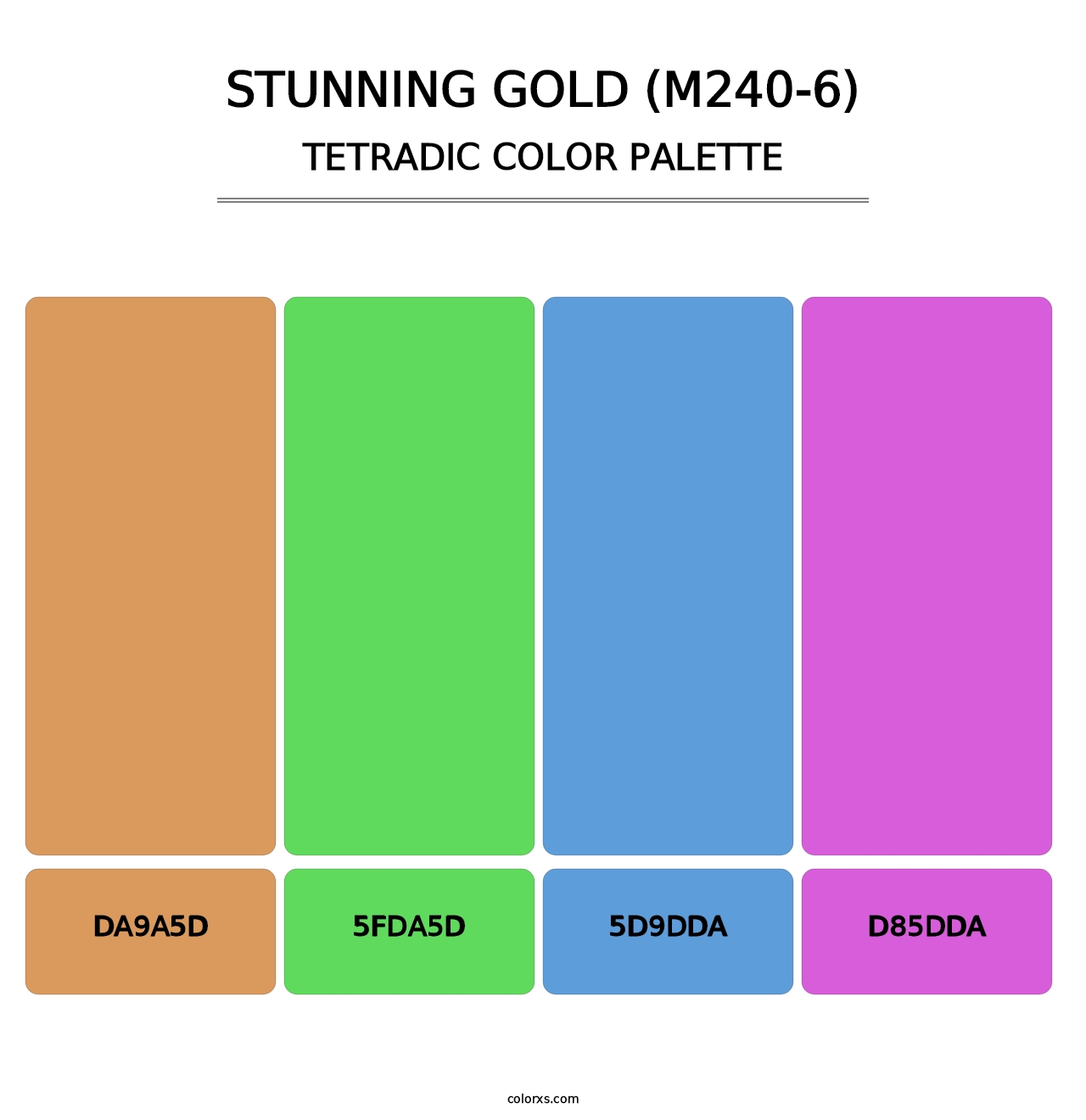 Stunning Gold (M240-6) - Tetradic Color Palette