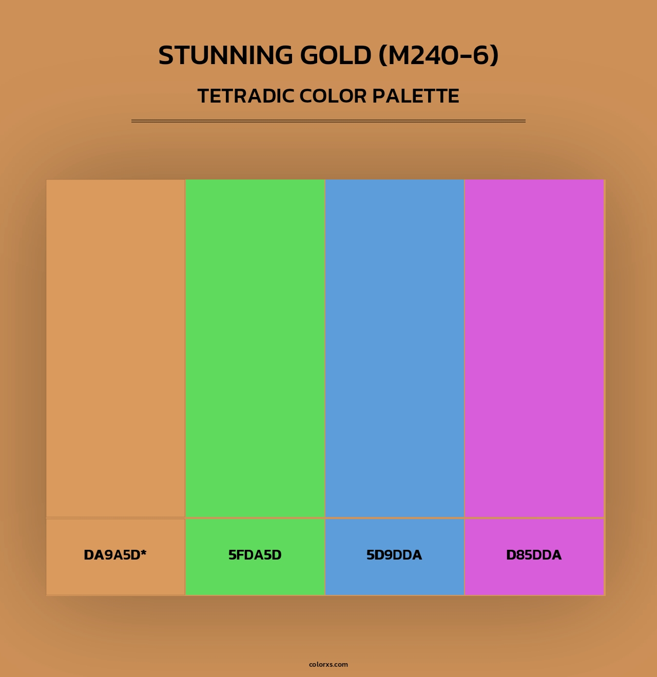 Stunning Gold (M240-6) - Tetradic Color Palette