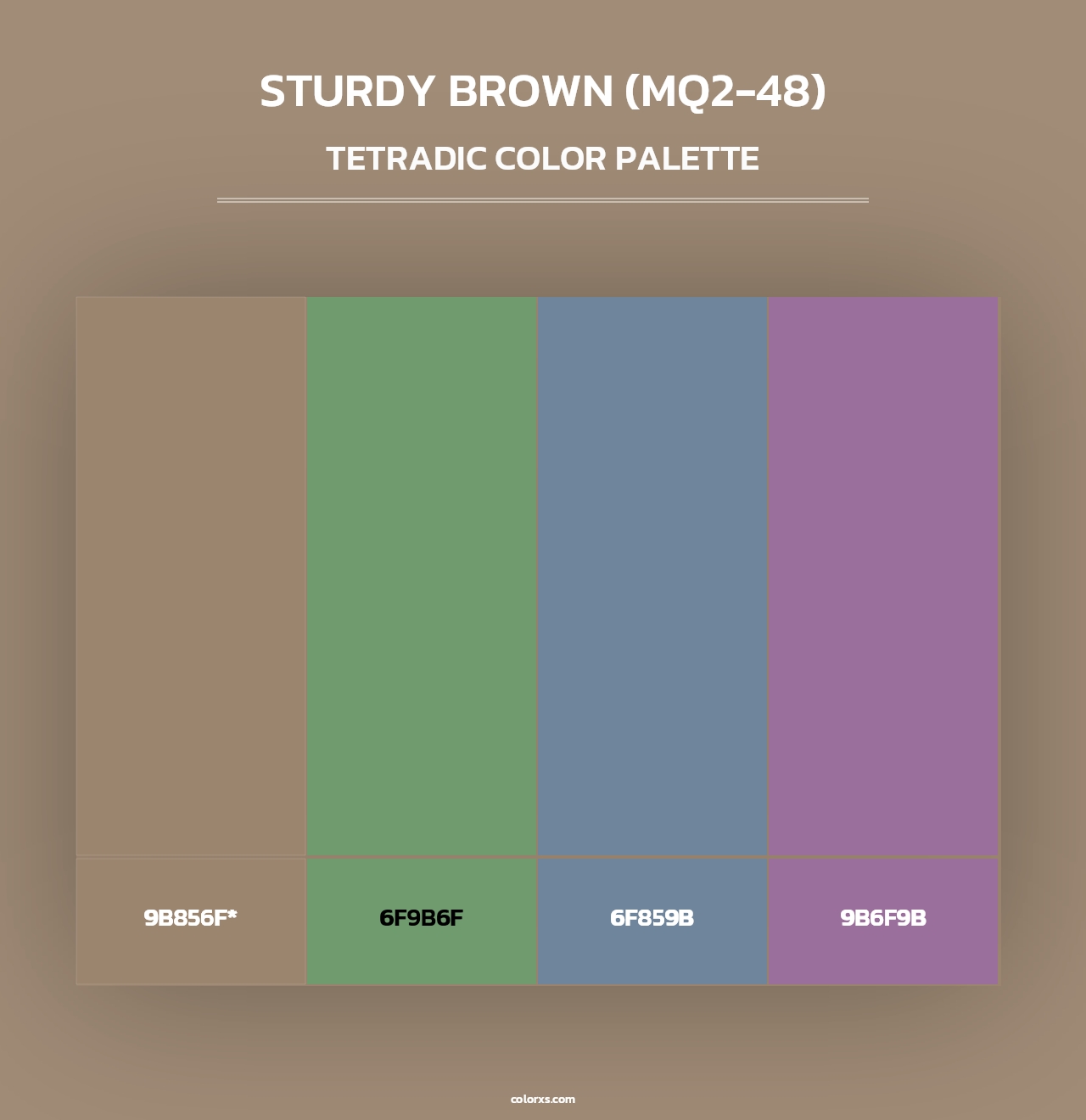 Sturdy Brown (MQ2-48) - Tetradic Color Palette