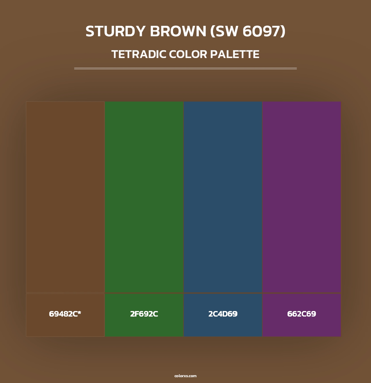 Sturdy Brown (SW 6097) - Tetradic Color Palette
