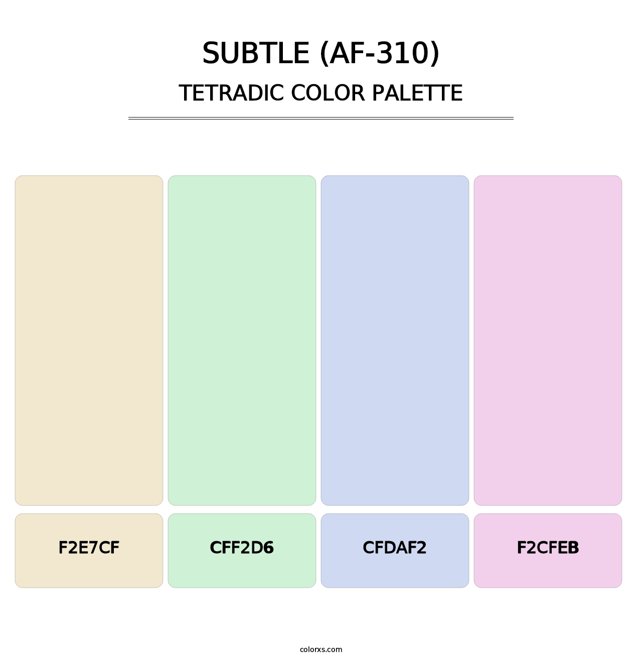 Subtle (AF-310) - Tetradic Color Palette