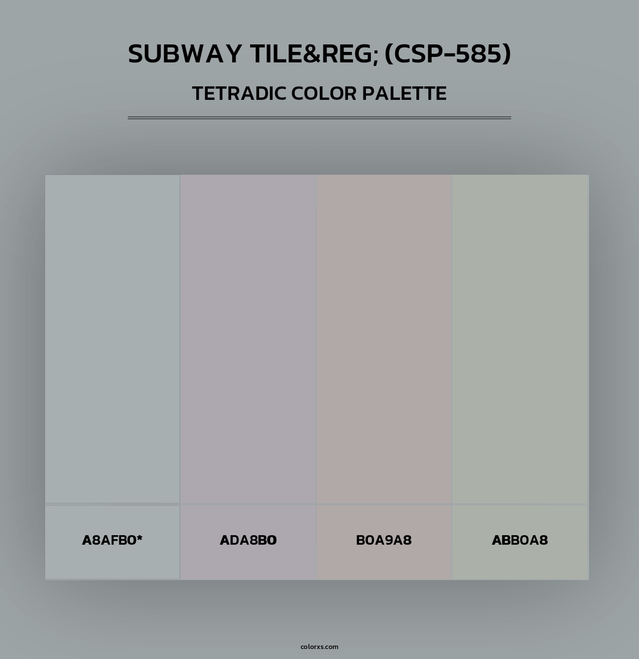 Subway Tile&reg; (CSP-585) - Tetradic Color Palette