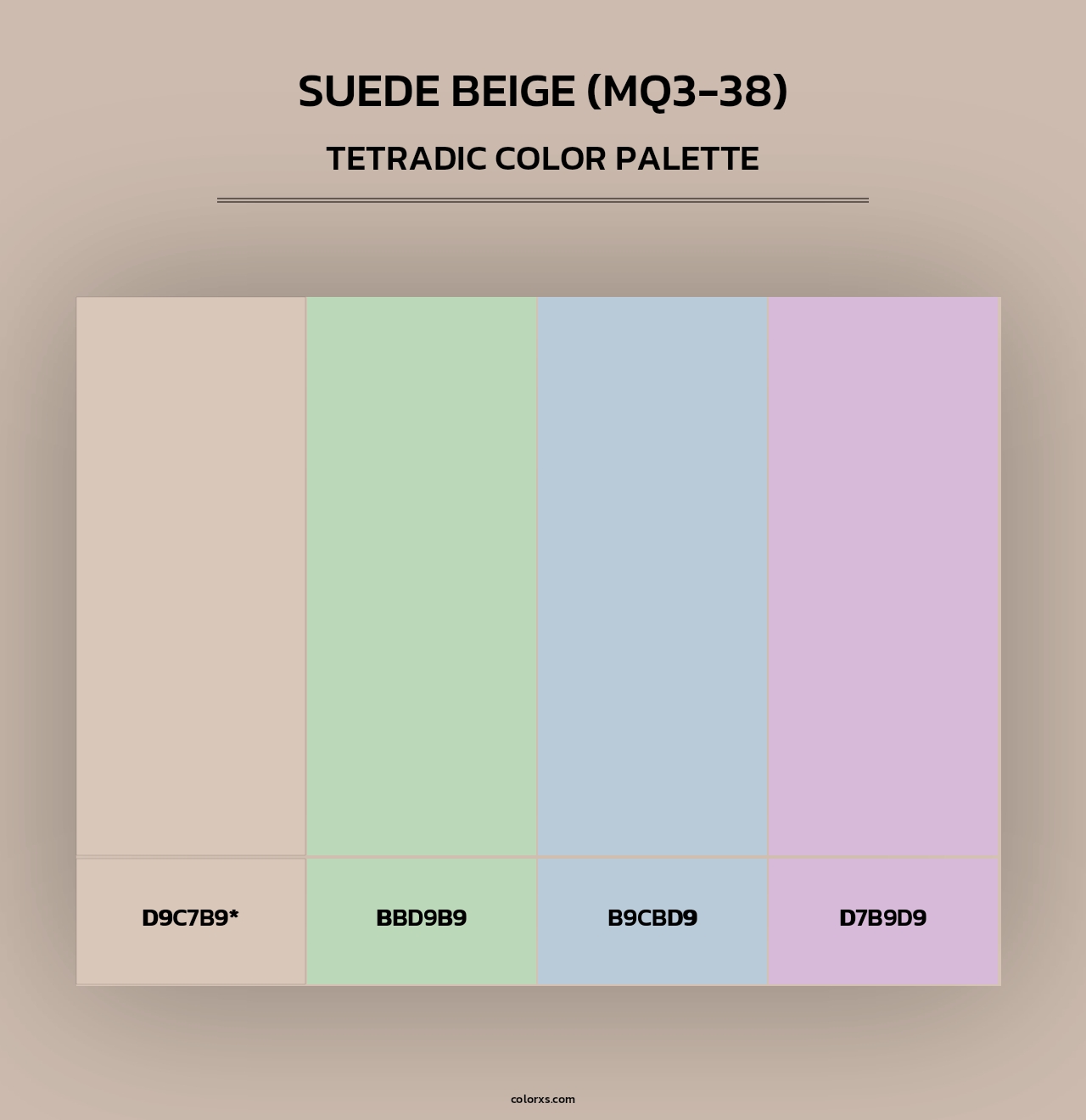Suede Beige (MQ3-38) - Tetradic Color Palette