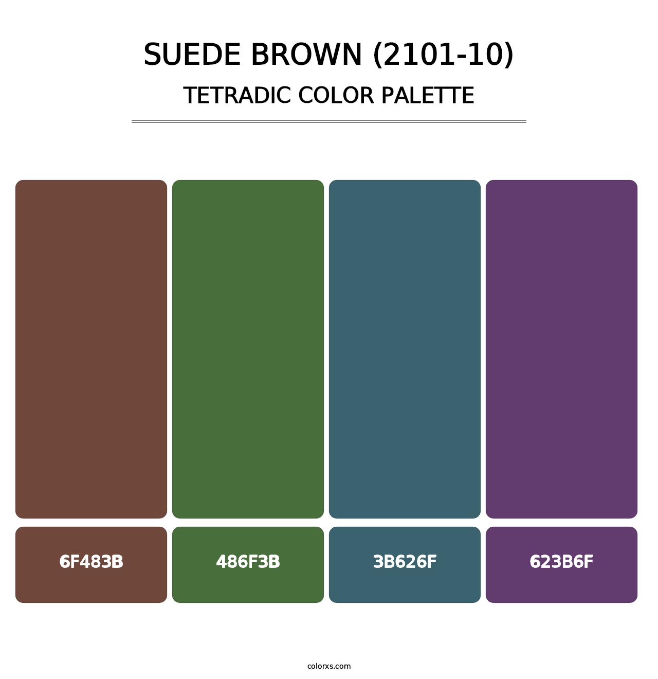 Suede Brown (2101-10) - Tetradic Color Palette