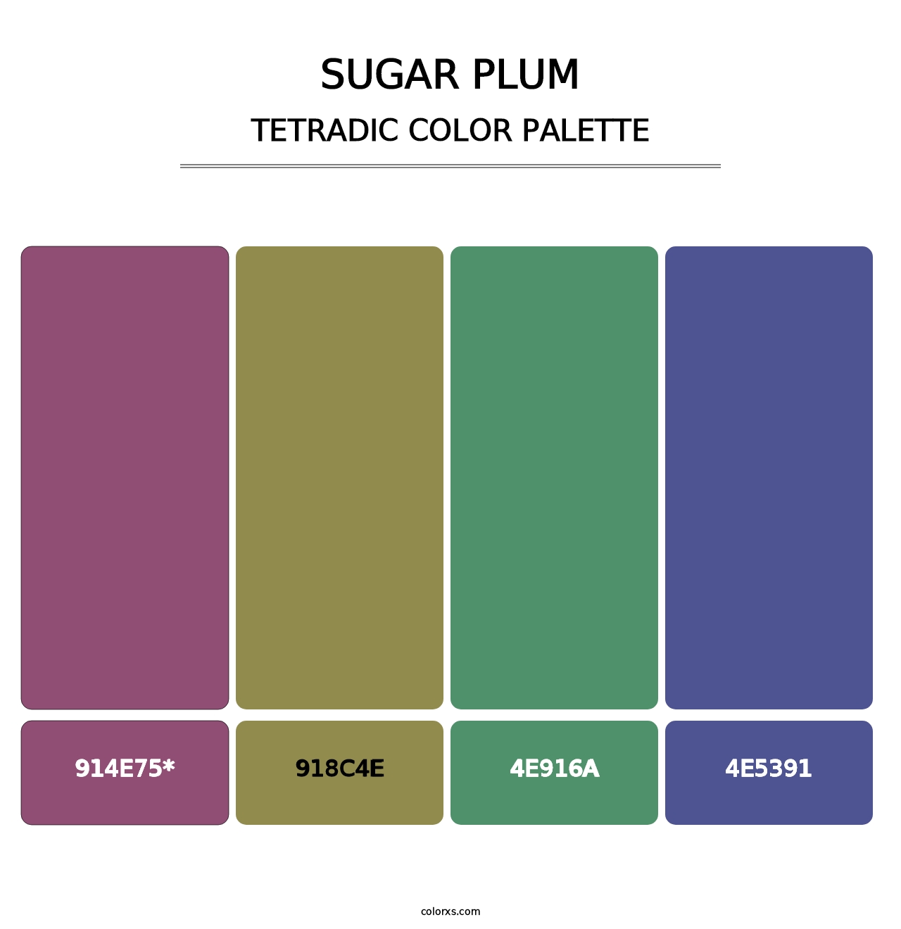 Sugar Plum - Tetradic Color Palette