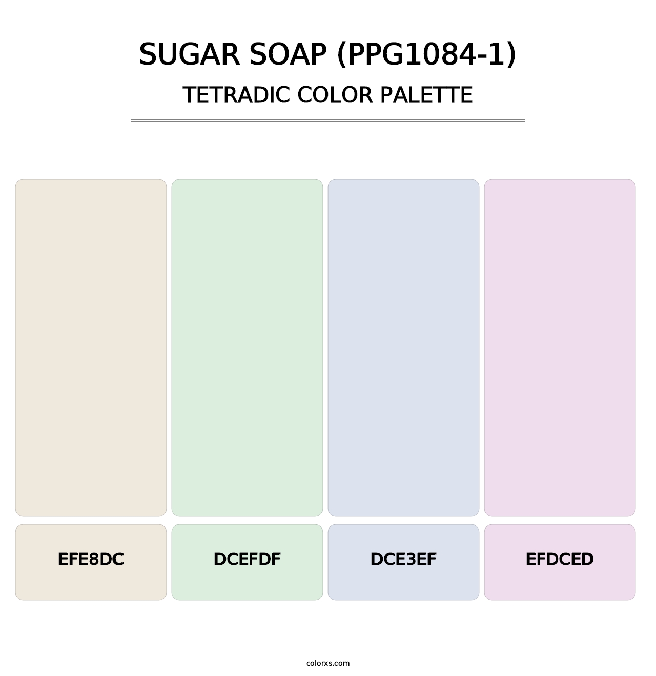 Sugar Soap (PPG1084-1) - Tetradic Color Palette