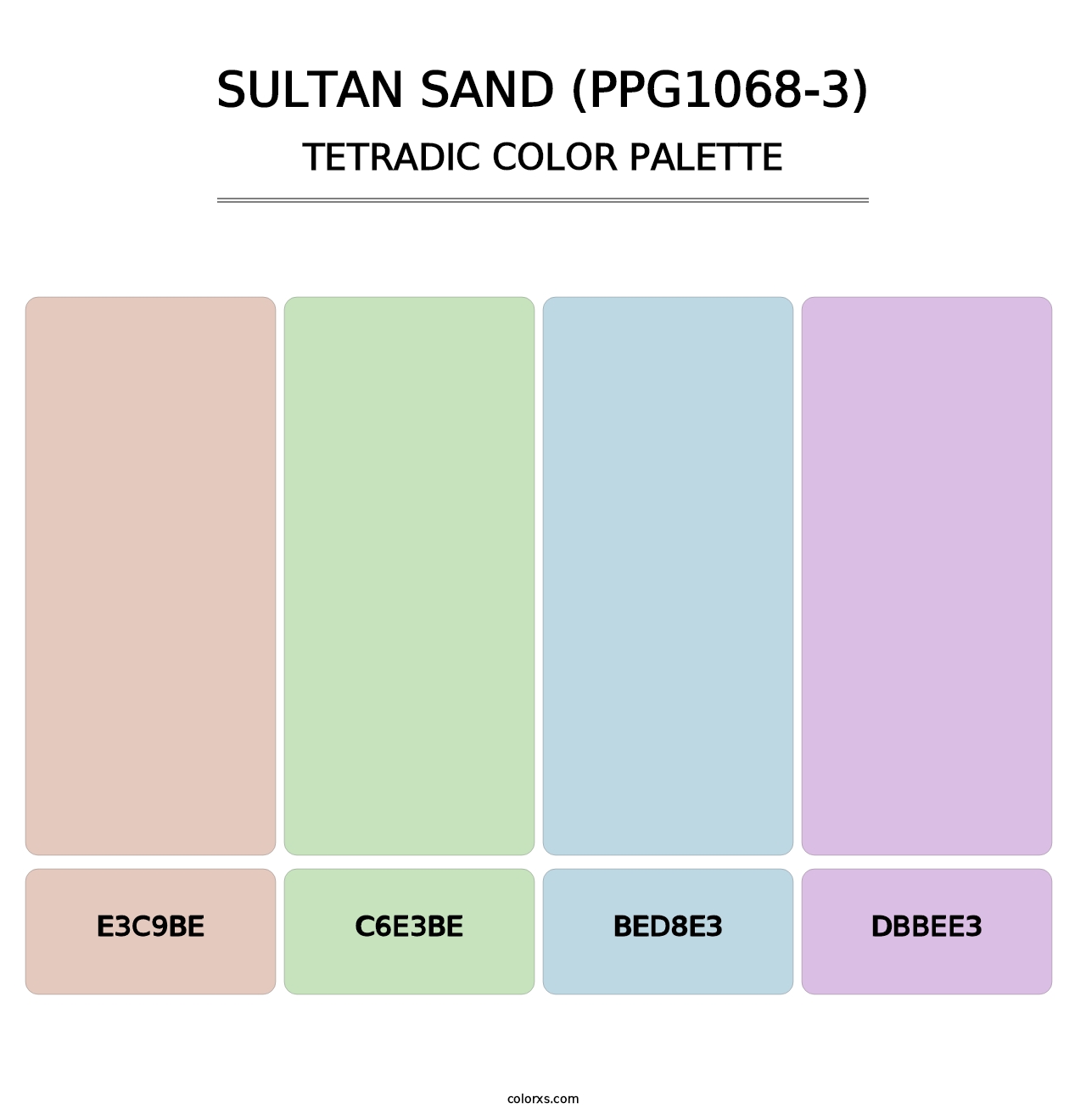 Sultan Sand (PPG1068-3) - Tetradic Color Palette