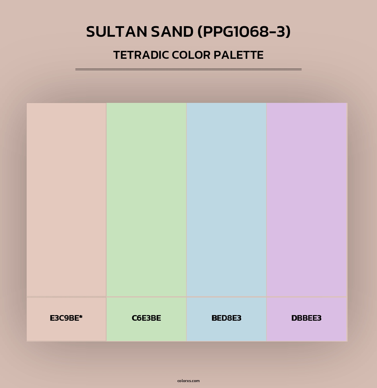 Sultan Sand (PPG1068-3) - Tetradic Color Palette