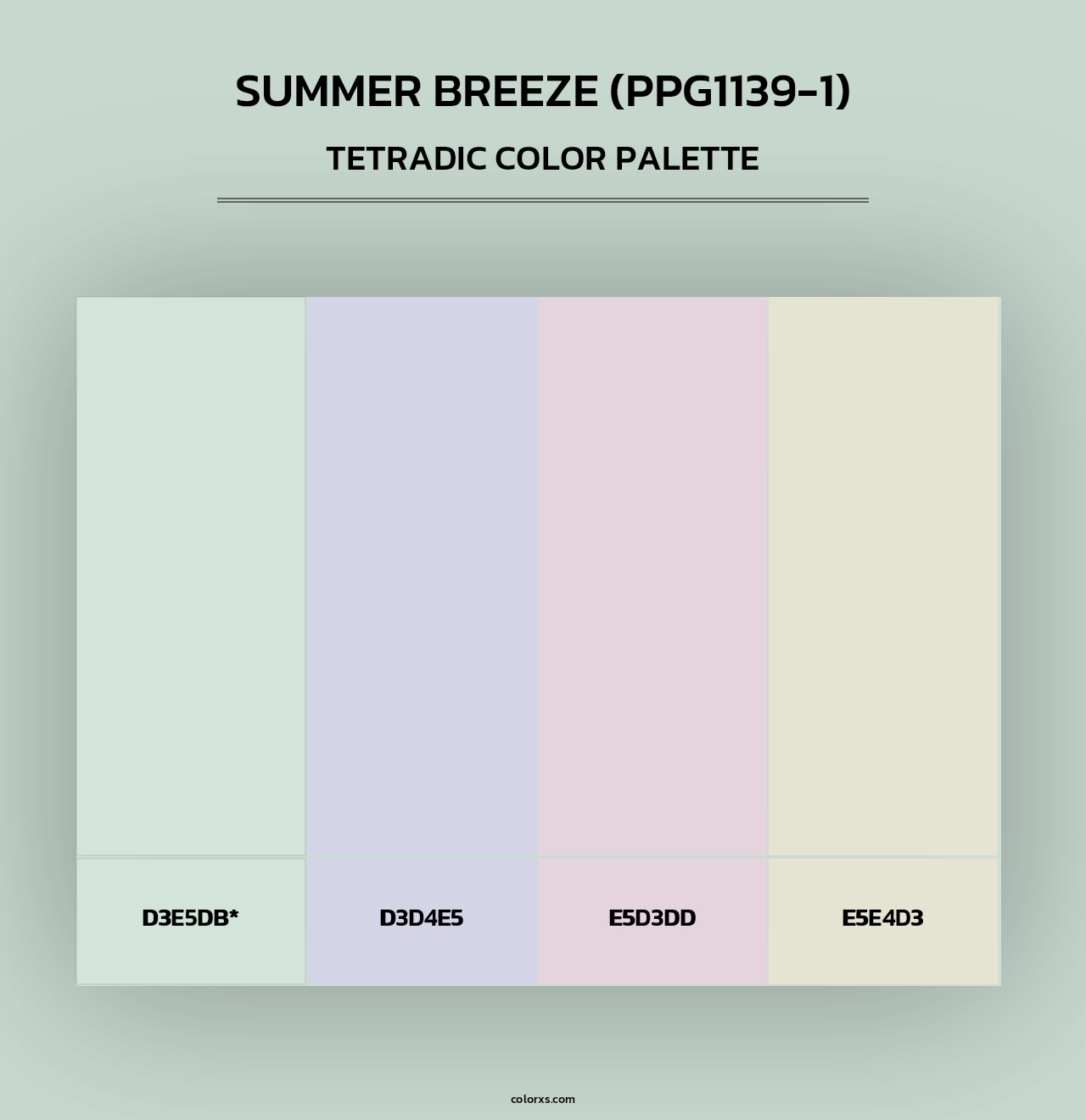 Summer Breeze (PPG1139-1) - Tetradic Color Palette