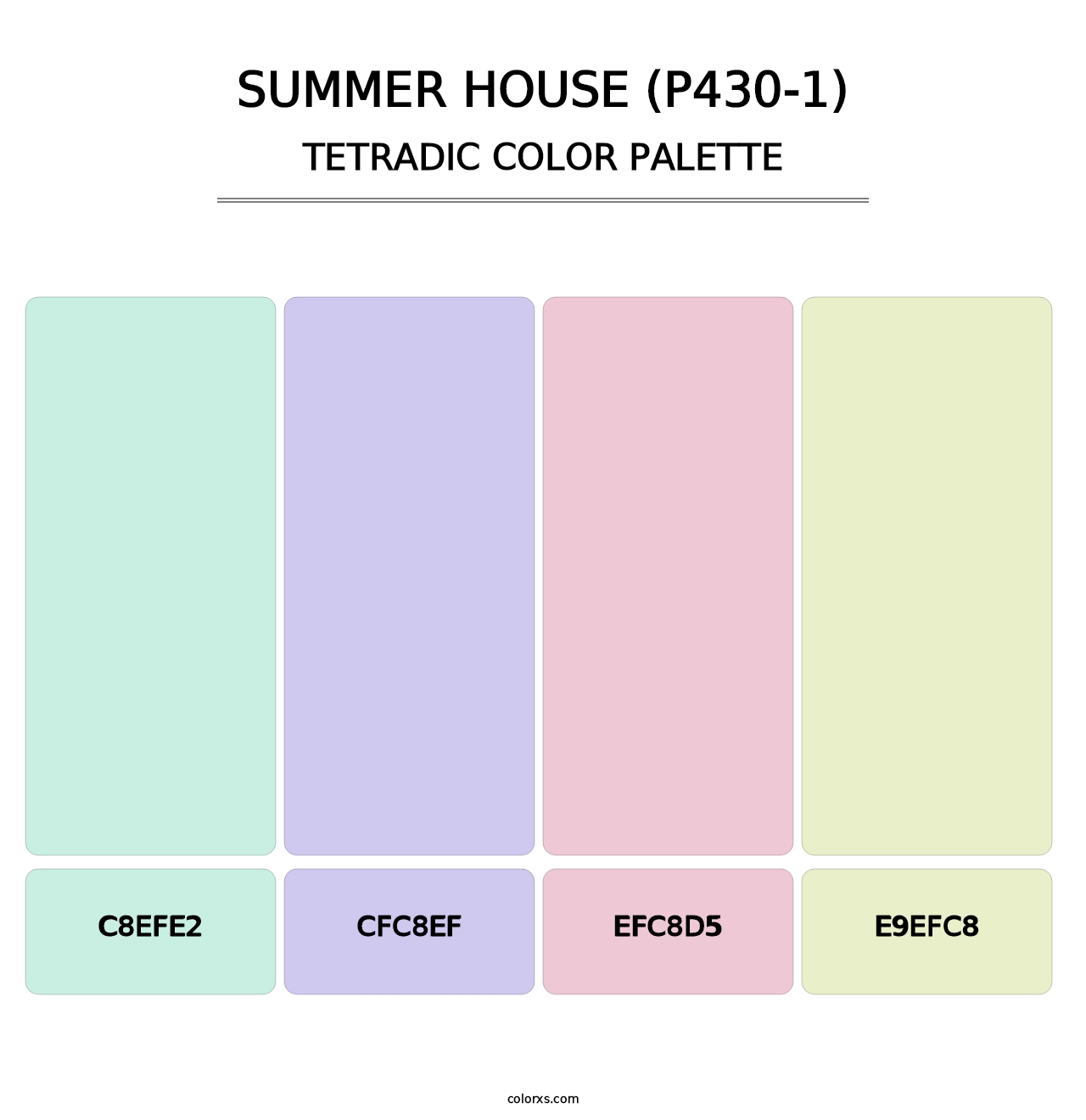 Summer House (P430-1) - Tetradic Color Palette
