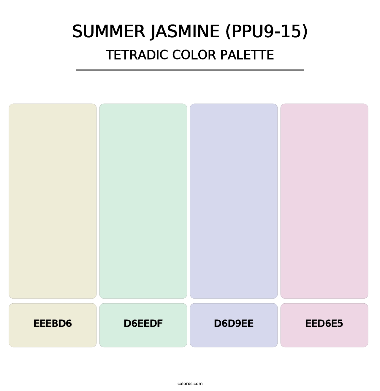 Summer Jasmine (PPU9-15) - Tetradic Color Palette