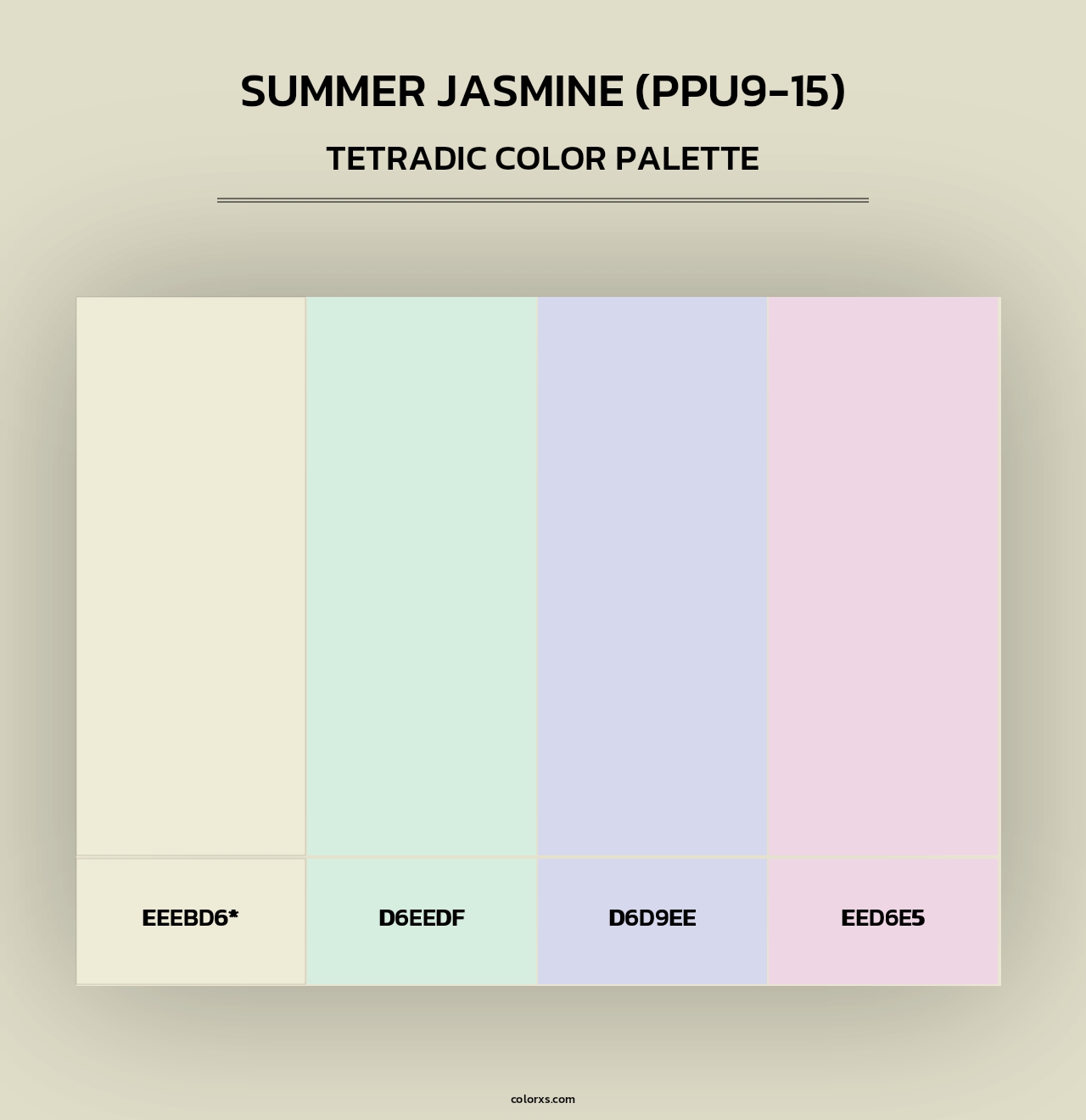 Summer Jasmine (PPU9-15) - Tetradic Color Palette