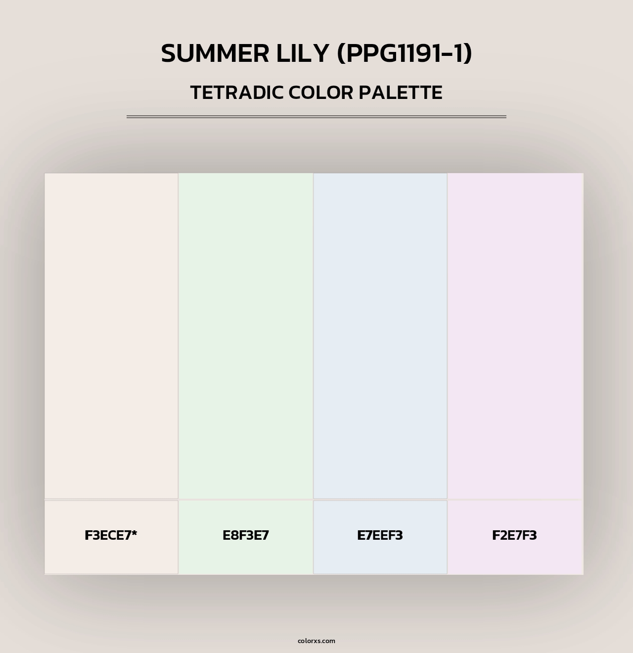 Summer Lily (PPG1191-1) - Tetradic Color Palette