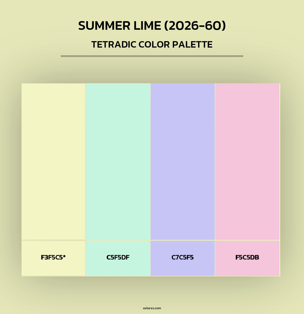 Summer Lime (2026-60) - Tetradic Color Palette
