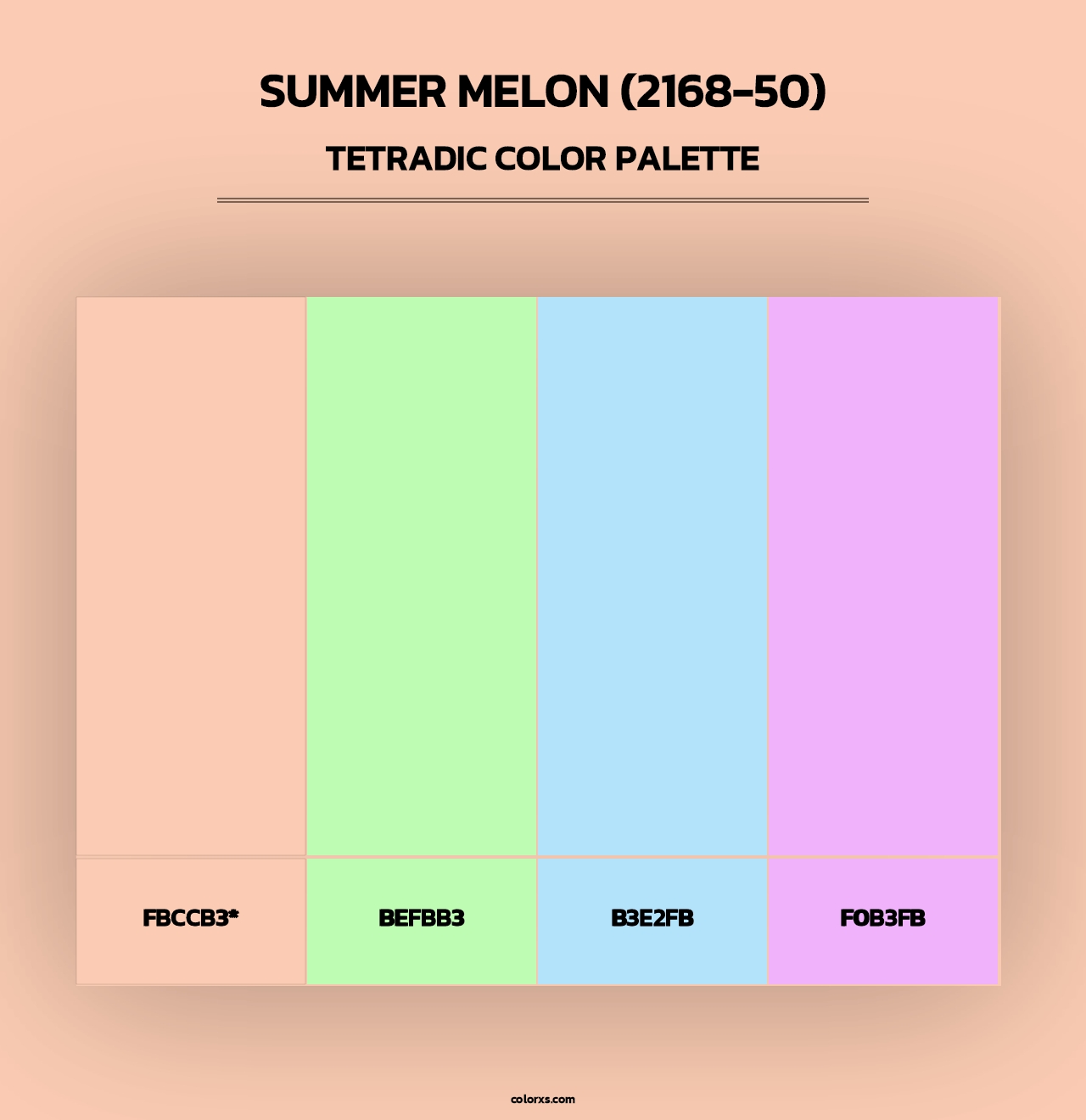 Summer Melon (2168-50) - Tetradic Color Palette
