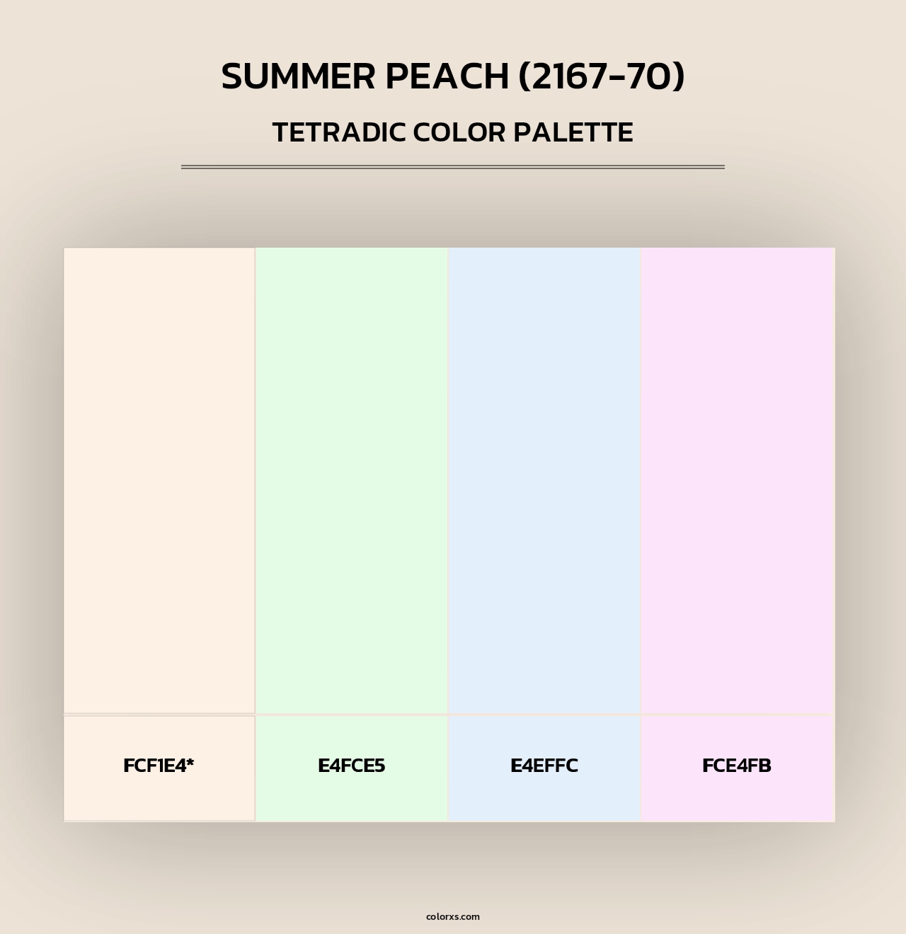 Summer Peach (2167-70) - Tetradic Color Palette