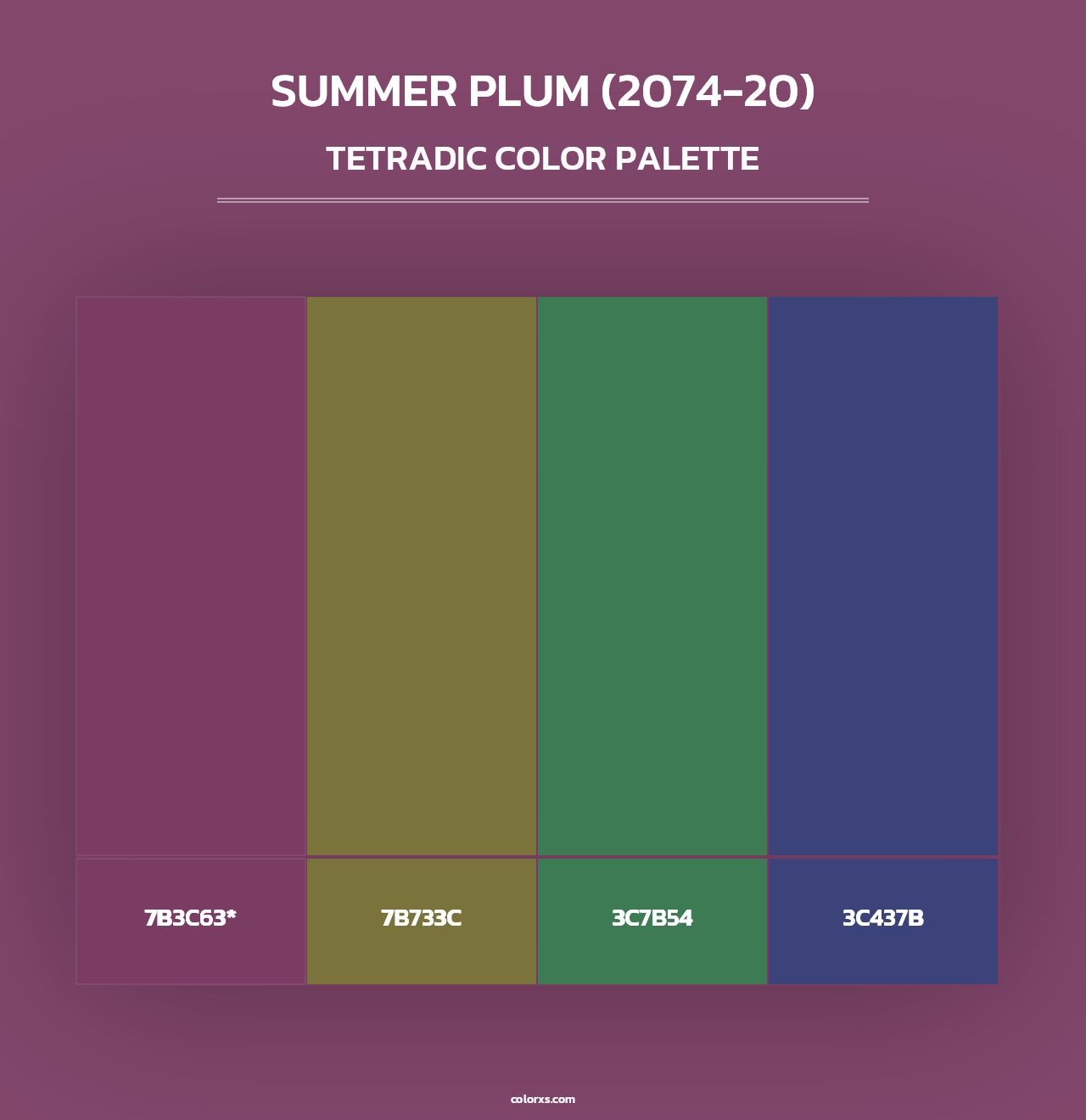 Summer Plum (2074-20) - Tetradic Color Palette