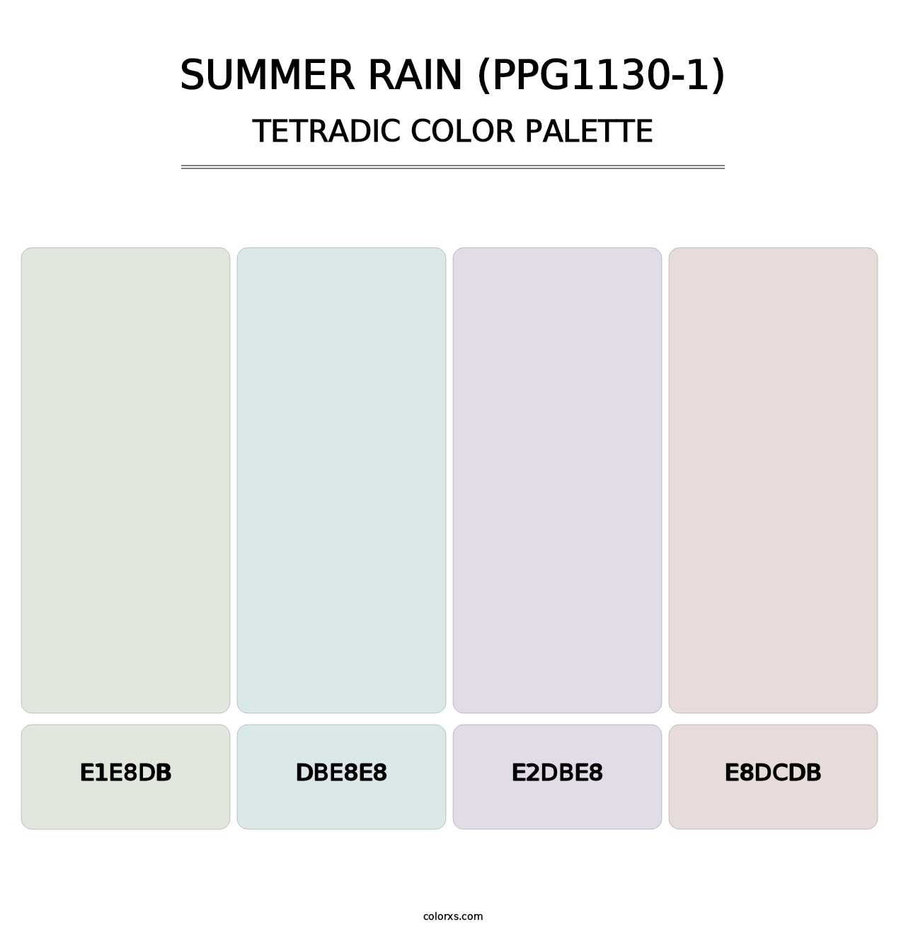 Summer Rain (PPG1130-1) - Tetradic Color Palette