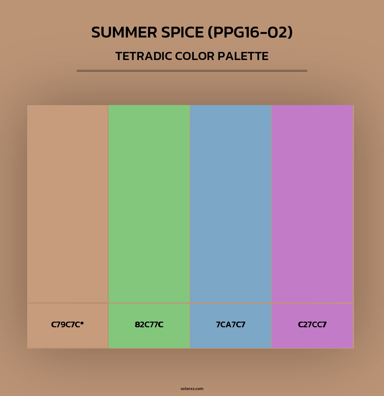 Summer Spice (PPG16-02) - Tetradic Color Palette